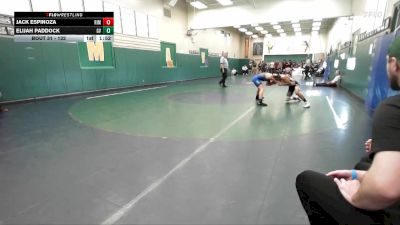 132 lbs Champ. Round 1 - Jack Espinoza, Rim Of The World vs Elijah Paddock, Green Valley