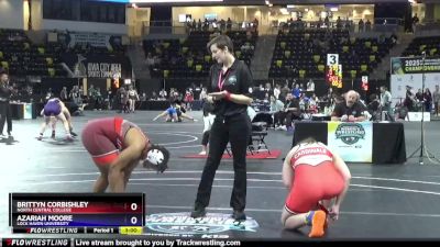 180 lbs 5th Place Match - Brittyn Corbishley, North Central College vs Azariah Moore, Lock Haven University