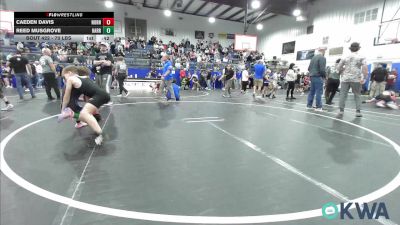 70 lbs Rr Rnd 3 - Caeden Davis, Norman North vs Reed Musgrove, Harrah Little League Wrestling