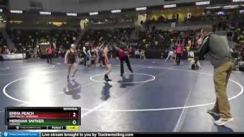 140 lbs Semifinal - Emma Peach, Iowa Valley, Marengo vs Meridian Snitker, Waukon