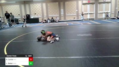 58 lbs Quarterfinal - Roman Carter, Mat Demon WC vs Liam Baker, Savage House WC