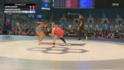 110 lbs Champ. Rd Of 128 - Aspen Sharpe, KS vs Marlowe Donato, NJ