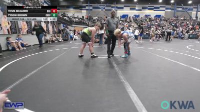 131 lbs Rr Rnd 3 - Tyson Brown, Choctaw Ironman Youth Wrestling vs Titus Mcguire, Blaine County Grapplers