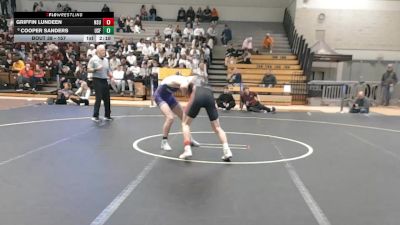 157 lbs Champ. Round 1 - Griffin Lundeen, Northern State vs Cooper Sanders, Sioux Falls