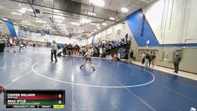 96 lbs Quarterfinal - Cooper Williams, Westlake vs Brax Wylie, Sanderson Wrestling Academy