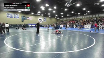 100 lbs Champ. Round 1 - Yolette Esliman, Nipomo vs Celest Hicks, Del Oro