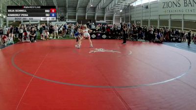 120 lbs Cons. Round 3 - Julia Schnell, Colorado vs Kimberly Pena, California