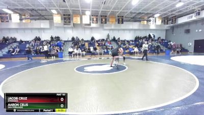 190 lbs Cons. Round 2 - Jacob Cruz, Etiwanda vs Aaron Celis, San Fernando