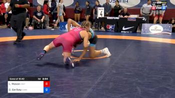 62 kg Consolation - Lauren Mason, Unattached vs Dalia Garibay, Colorado Mesa Wrestling Club