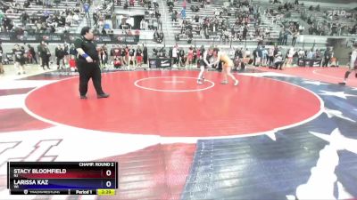 59 lbs Champ. Round 2 - Stacy Bloomfield, NJ vs Larissa Kaz, WI