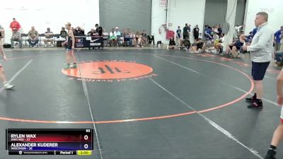 83 lbs Placement Matches (8 Team) - Rylen Wax, Ohio Red vs Alexander Kuderer, Wisconsin