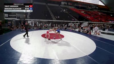 126 lbs Tinley Anderson, Idaho 14U Girls vs Mercedez Blackham, Utah 14U Girls