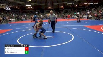60 lbs Quarterfinal - Carson Barber, Little Axe Takedown Club vs Bram Burcham, Coweta Tiger Wrestling