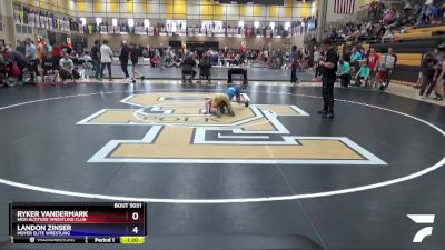 78 lbs Quarterfinal - Ryker Vandermark, High Altitude Wrestling Club vs Landon Zinser, Moyer Elite Wrestling