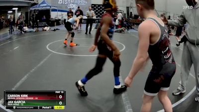 92 lbs Round 3 (4 Team) - Carson Kirk, Revival Uprising Orange vs Jax Garcia, Iron Horse