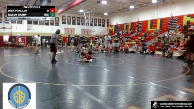 Youth-75 lbs Quarterfinals (8 Team) - Luca Poalillo, High Point vs Tallon Sharp, Morris Hills