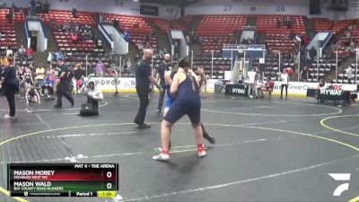 195 lbs Quarterfinal - Mason Wald, Bay County Road Runners vs Mason Morey, Michigan West WC