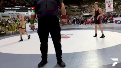 Schoolboys - 110 lbs Champ. Round 2 - Dakota Vatalaro, Healdsburg Wrestling Club vs Tyler Garcia, Dethrone Wrestling Club