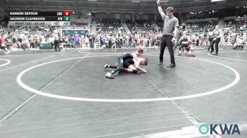 58 lbs Semifinal - Kannon Defour, Eufaula Ironheads Wrestling Club vs Jackson Claybrook, Victory Youth Wrestling
