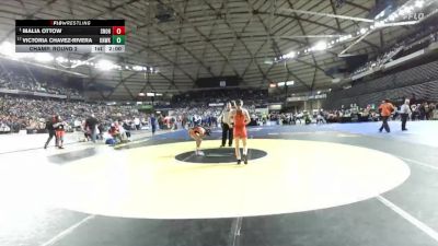 Girls 3A 115 lbs Champ. Round 2 - Malia Ottow, Snohomish (Girls) vs Victoria Chavez-Rivera, Kennewick (Girls)