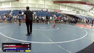 120 lbs Cons. Round 3 - Logan Roberts, IL vs Donald Bunton, IL