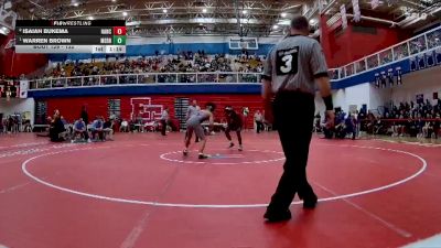 132 lbs Quarterfinal - Warren Brown, Merrillville vs Isaiah Bukema, Hanover Central