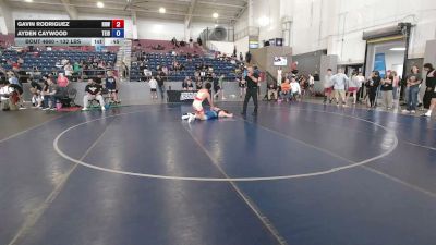 132 lbs Champ. Rd Of 32 - Gavin Rodriguez, ROUGH HOUSE WRESTLING vs Ayden Caywood, Team Idaho