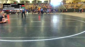 140 lbs Quarterfinal - Ruby Evans, Aloca Tornadoes vs Emma Thompson, Higher Calling Wrestling