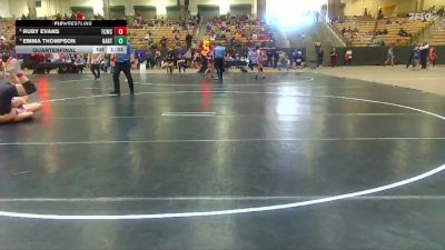 140 lbs Quarterfinal - Ruby Evans, Aloca Tornadoes vs Emma Thompson, Higher Calling Wrestling