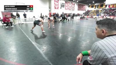 175 lbs Cons. Round 3 - Mason Sauls, Chaparral vs Justin Rubio, Downey