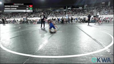 91 lbs Round Of 16 - Sophia Stephens, F-5 Grappling vs Onnika Carter, HBT Grapplers