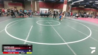 182 lbs Quarterfinal - Cooper Lock, Carrollton Thunder Wrestling vs Brayden Grier, Cypress Ranch High School Wrestling