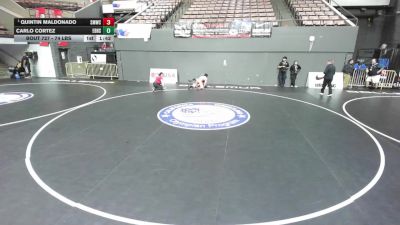 74 lbs Semis - Quintin Maldonado, Swamp Monsters Wrestling Club vs Carlo Cortez, East Bakersfield High School Wrestling