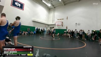 157 lbs Stetson Asay, Lovell High School vs Brody Behrend, Buffalo High
