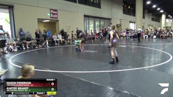 80 lbs Round 1 (6 Team) - Mason Pederson, The Untouchables Black vs Karter Brandt, Williamson County WC