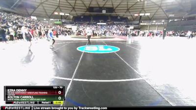 70 lbs Champ. Round 2 - Kolton Carroll, White River Hornets Wrestling Club vs Ezra Denny, Inland Northwest Wrestling Training Center