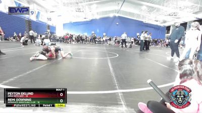 90 lbs Round 1 (4 Team) - Peyton Eklund, Girls With Grit vs Remi Downing, OpenMats Wrestling Club