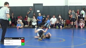 45 lbs Quarterfinal - Landon Jordan, Team Hammer House vs Ryder Dowdy, Storm Wrestling Center