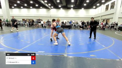 165 lbs 1/4 Final - Findley Smout, Tennessee vs Timothy Brown III, Georgia