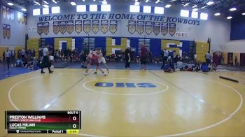 120 lbs Cons. Round 2 - Preston Williams, Cowboy Wrestling Club vs Lucas Milian, Eagle Empire