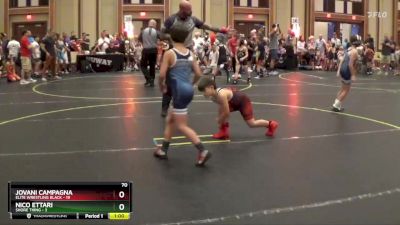 70 lbs Finals (8 Team) - Jovani Campagna, Elite Wrestling Black vs Nico Ettari, Shore Thing