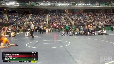 2A 120 lbs Semifinal - Spencer May, Trinity vs Carter Minton, West Wilkes