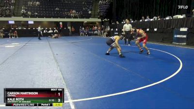 165 lbs Quarterfinal - Kale Roth, University Of Dubuque vs Carson Martinson, Central