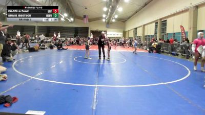 60 lbs Rr Rnd 5 - Isabella Zaak, Grit Mat Club Girls vs Emmie Ibbetson, MGW Surf Savages