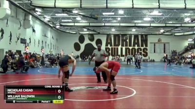197 lbs Cons. Round 2 - William Baldwin, Averett University vs Nicholas Casad, Wabash