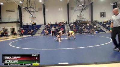 165 lbs 3rd Place Match - Derick Coleman, Lourdes University vs Jeff Dunasky, Marian University (IN)