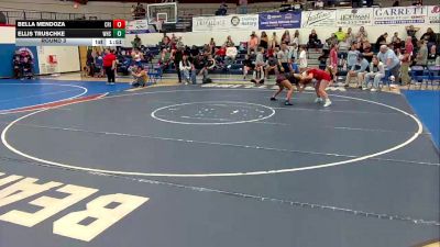 132 lbs Round 3 - Ellis Truschke, Willcox High School vs Bella Mendoza, Crismon