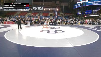 120 lbs Champ. Rd Of 64 - Olivia Phillips, NY vs Sadie Sparks, IL