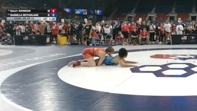 170 lbs Cons. Rd Of 16 - Sally Johnson, Tennessee vs Isabella McFarlane, Florida