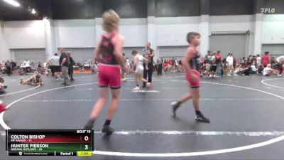 96 lbs Round 4 (10 Team) - Hunter Pierson, Indiana Outlaws vs Colton Bishop, MF Savage